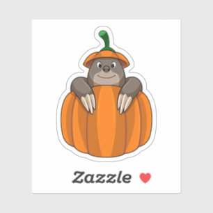 Sticker Mole avec Citrouille