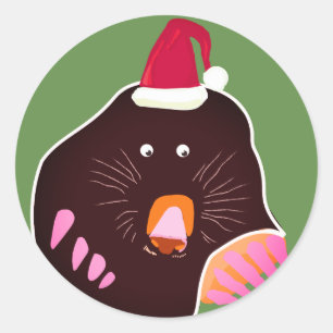 Sticker mole Cristmas mignon