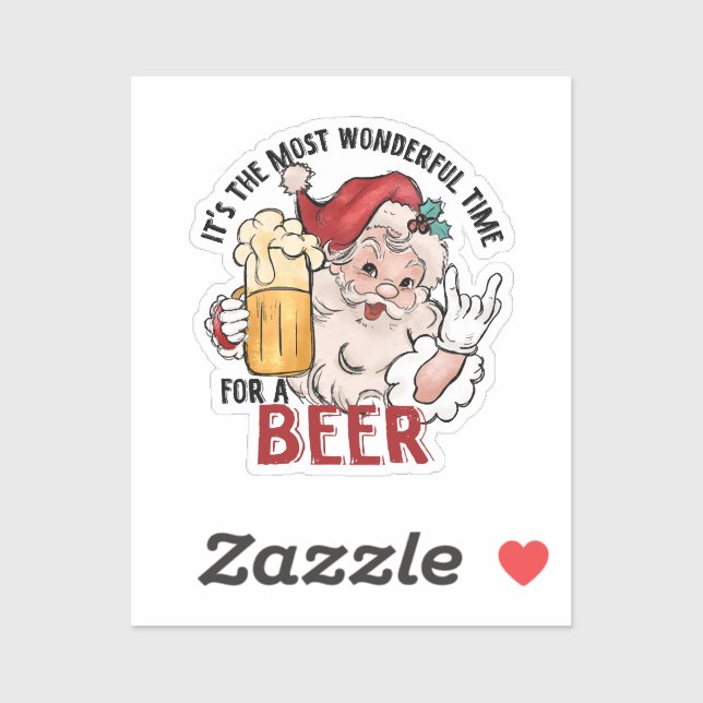 Sticker Moment le Plus Merveilleux pour une Bière (Feuille)