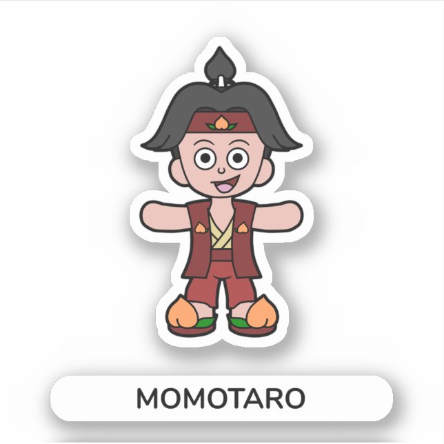Sticker Momotaro, le Garçon de la Pêche (Devant)