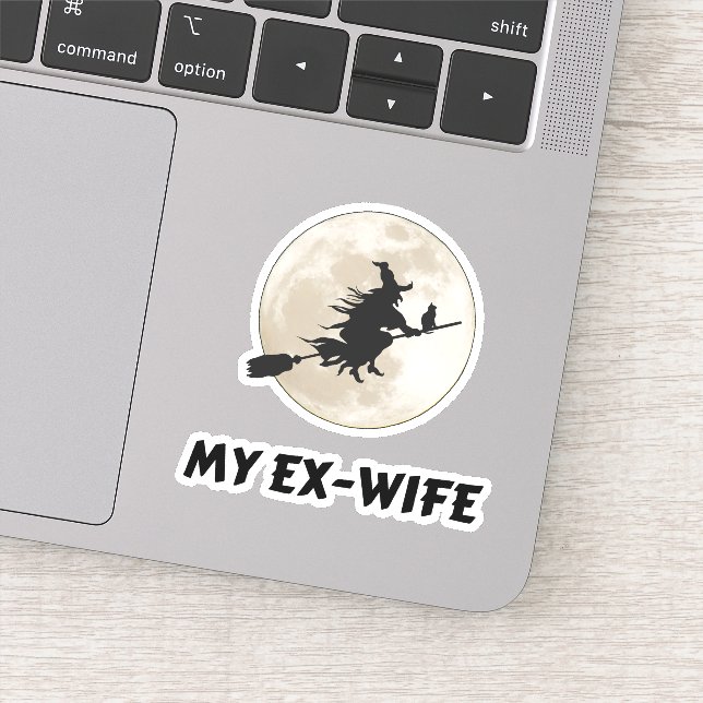 Sticker Mon ex-femme est une sorcière, un divorce amer (Détail)
