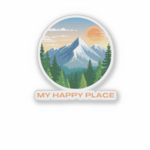 Sticker Mon joyeux Sweatshirt de montagne Place