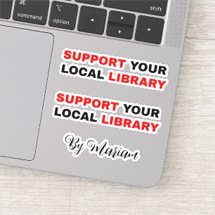 Sticker (Mon nom) Prendre en charge votre bibliothèque loc