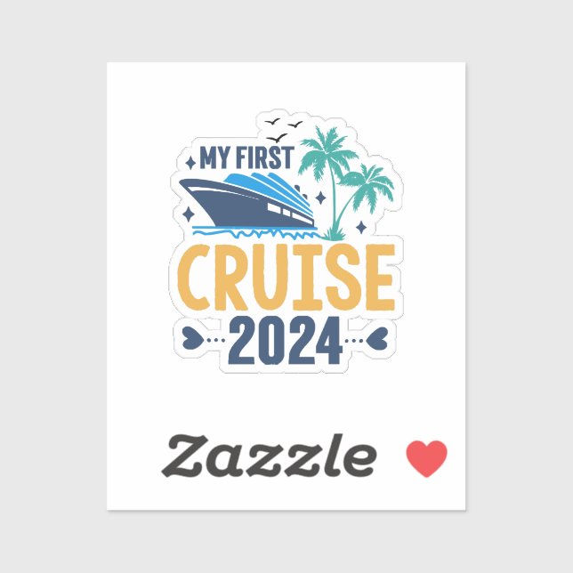 Sticker Mon premier voyage en mer 2024 (Feuille)