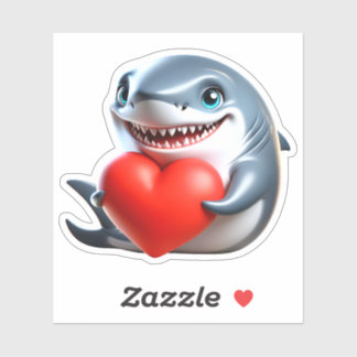 Sticker Mon requin valentin