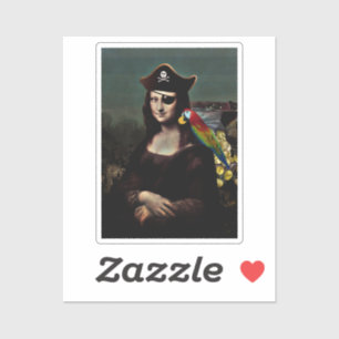 Sticker Mona Lisa Pirate