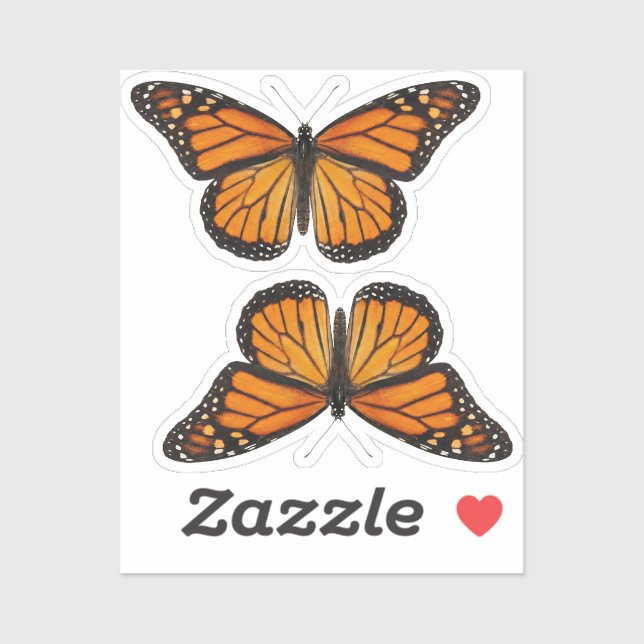 Sticker Monarch Butterfly (Feuille)
