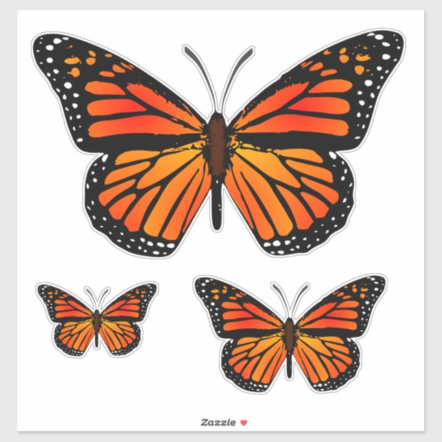 Sticker Monarque Butterflies (Feuille)