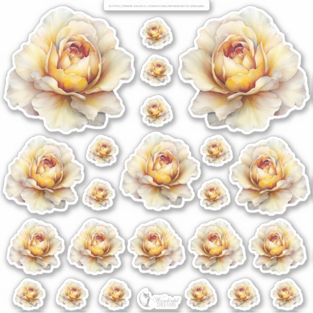 Sticker Monde de Fée au Miel Doré – 4a - Planche de Fleurs (Devant)
