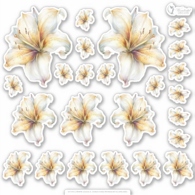 Sticker Monde de Fée au Miel Doré – 4a - Planche de Fleurs (Devant)
