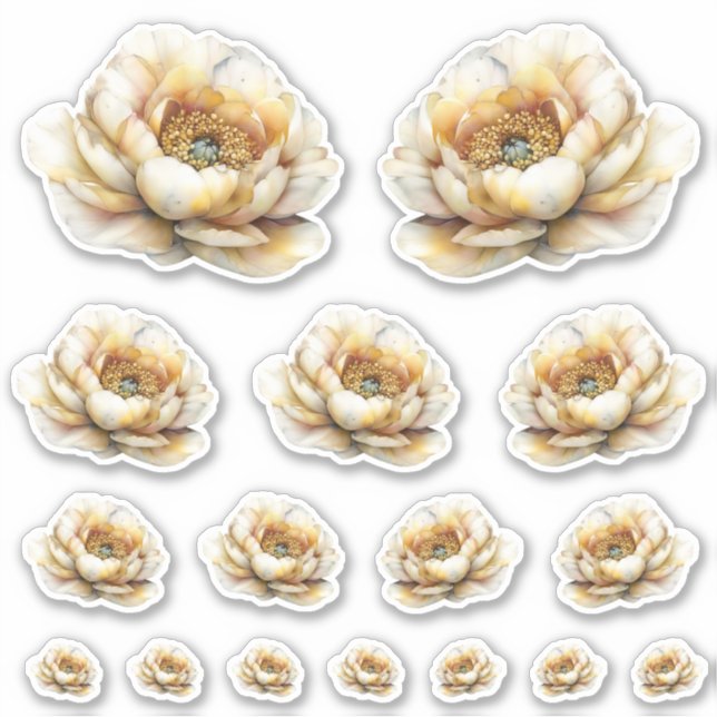 Sticker Monde de Fée au Miel Doré – Fleurs (Devant)