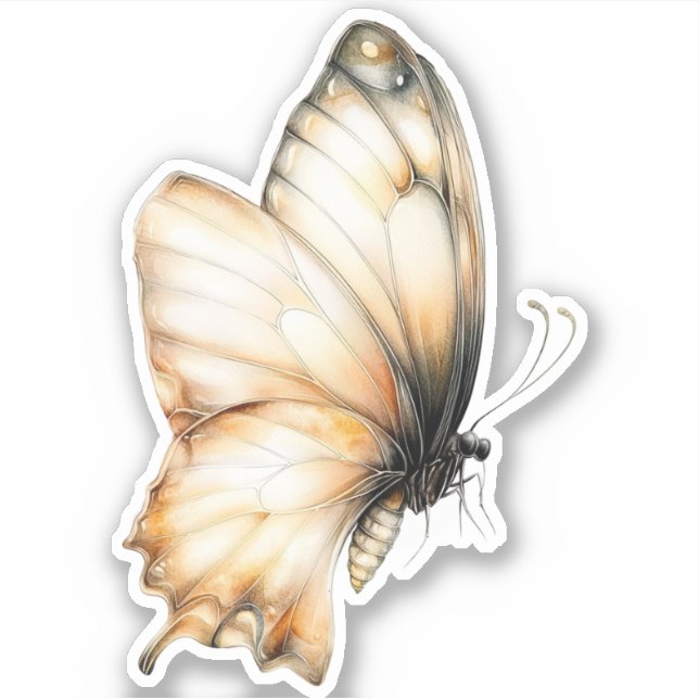 Sticker Monde de la fée au miel doré – Papillons (Devant)