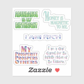 Sticker Money Mantras - Affirmations de prospérité 1
