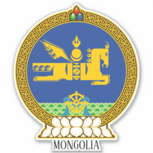 Sticker Mongolie Armoiries Nationales Patriotique