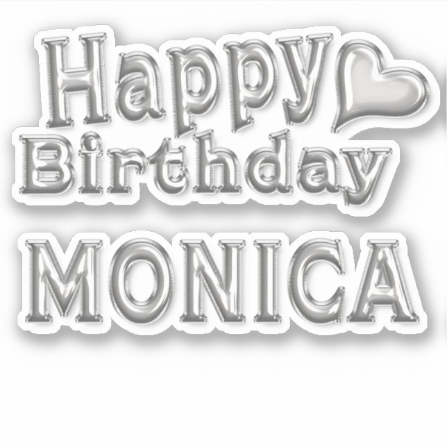 Sticker Monica Happy Birthday (Devant)