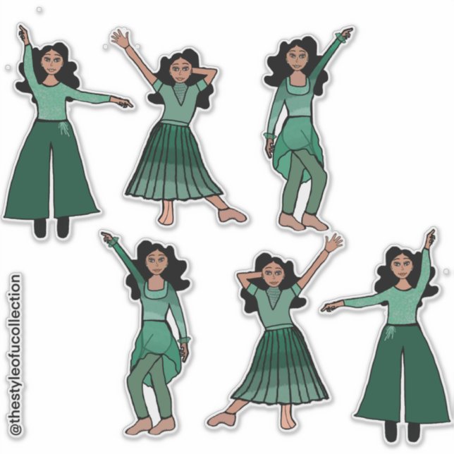 Sticker Monochrome Mint Dancer #2 (Devant)
