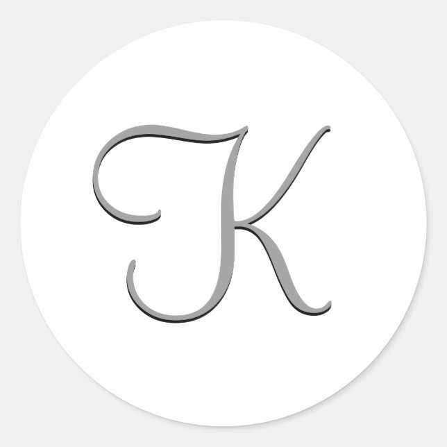Sticker Monogram - "K" personnalisable (Devant)