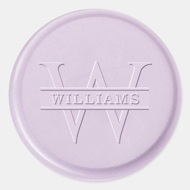 Sticker Monogram Liliac Wax Seal (Devant)