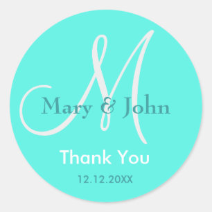Sticker Monogram Mariage Merci