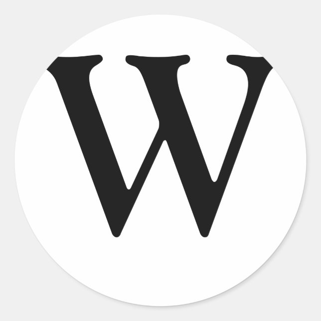 Sticker Monogram W Mariage Seal (Devant)