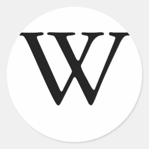 Sticker Monogram W Mariage Seal