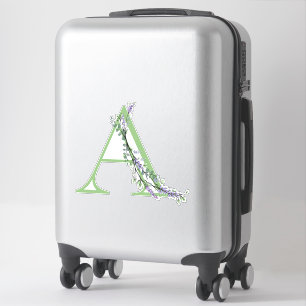 Sticker Monogramme A Lavande Eucalyptus