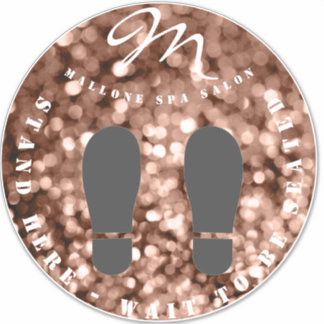 Sticker Monogramme Brown à la mode Sparky Salon autocollan