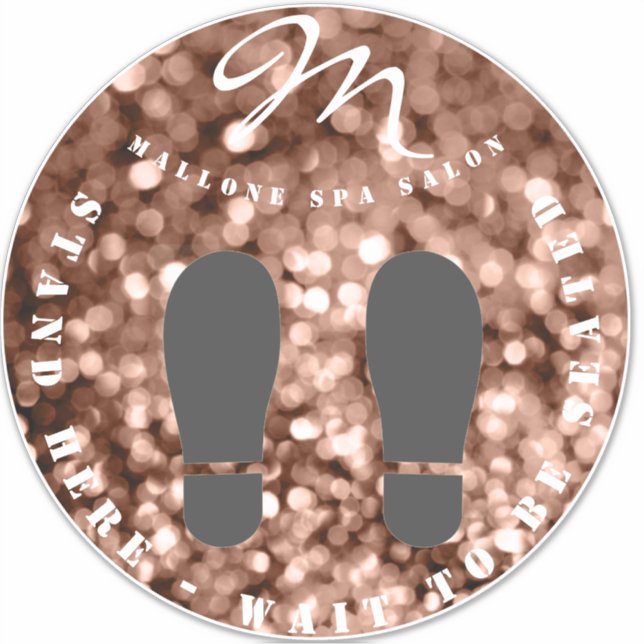 Sticker Monogramme Brown à la mode Sparky Salon autocollan (Devant)