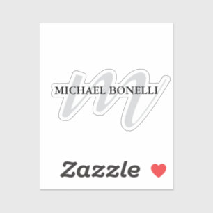 Sticker Monogramme de calligraphie classique professionnel