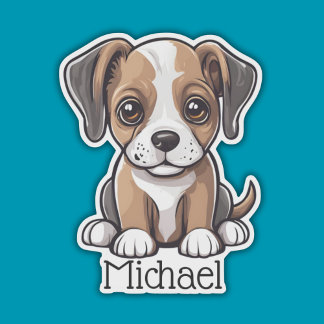 Sticker Monogramme de Chien Chien Chien Large Joué étanche