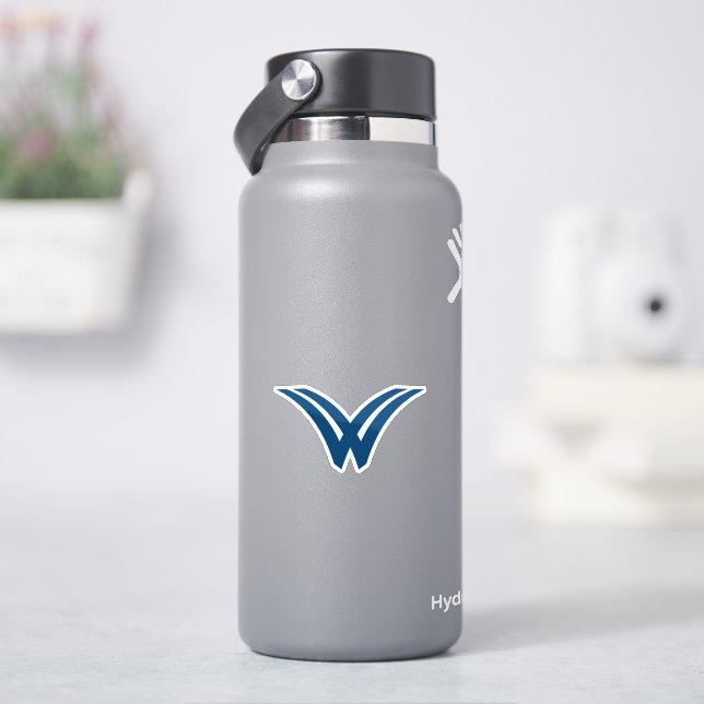 Sticker Monogramme de lettre V créatif géométrique minimal (HydroFlask)