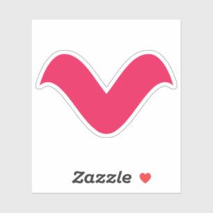 Sticker Monogramme de lettre V de luxe rose