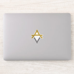 Sticker Monogramme de lettre VA minimal moderne et classiq