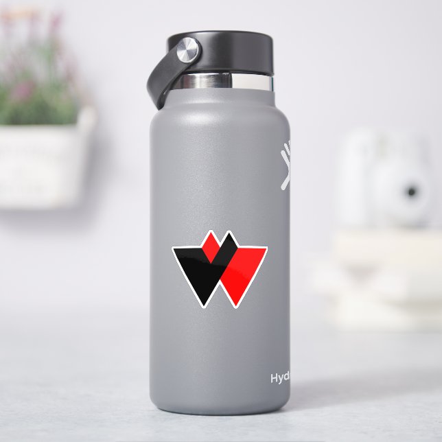 Sticker Monogramme de lettre W moderne (HydroFlask)