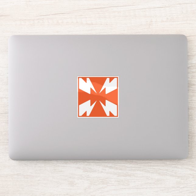 Sticker Monogramme de lettre X Classic Fire (Ordinateur)