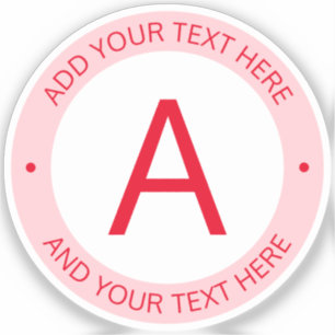 Sticker Monogramme de style logo moderne   Transparent rou