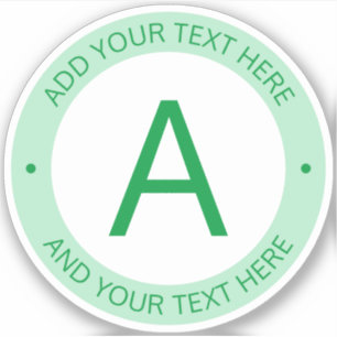 Sticker Monogramme de style logo moderne Vert