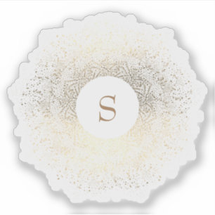 Sticker Monogramme d'étincelle d'or