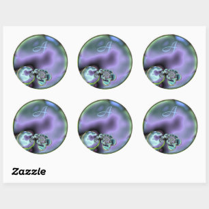 Sticker Monogramme Initial Abalone Look