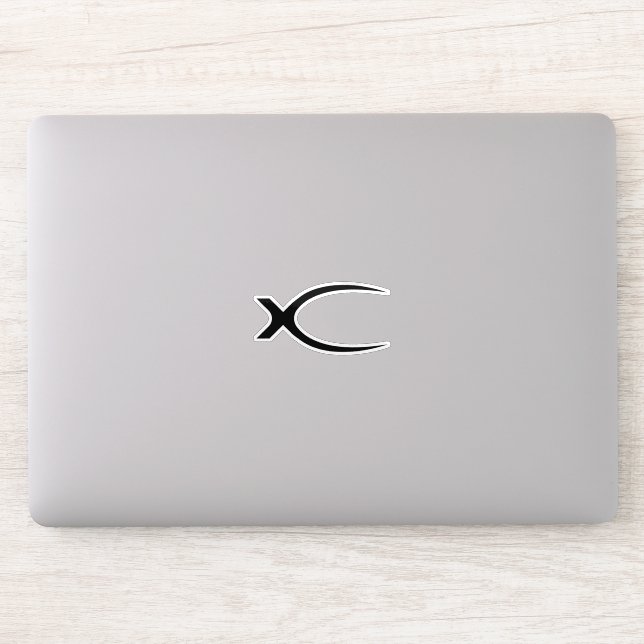 Sticker Monogramme lettre X classique (Ordinateur)
