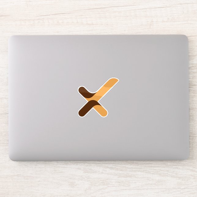 Sticker Monogramme lettre X coche moderne (Ordinateur)
