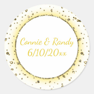 Sticker Monogramme Mariage Gold