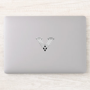 Sticker Monogramme minimaliste moderne de la lettre V