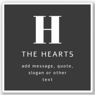 Sticker Monogramme moderne modifiable Nom et message   Noi