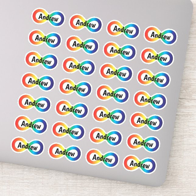 Sticker Monogramme Neurodiversité Autisme Acceptation Arc- (Détail)
