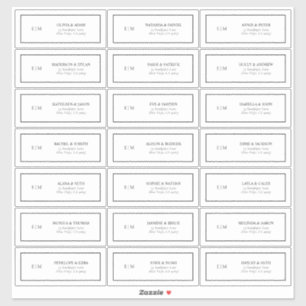 Sticker Monogramme noir et blanc Adresse du client