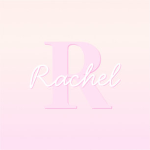 Sticker Monogramme personnalisable   Ombre de la pêche et 