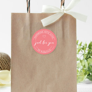 Sticker Monogramme Personnalisé Fait À La Main Ave