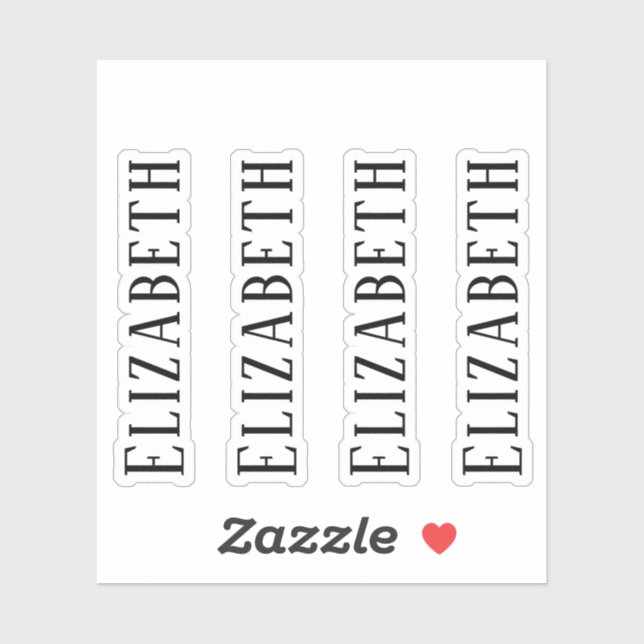 Sticker monogramme personnalisé, simple et moderne (Feuille)