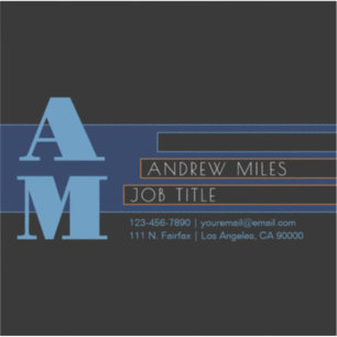 Sticker Monogramme rétro-moderne et formes et couleurs mod